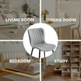 thumbnail image 5 of Modern Dining Chairs Set of 4, PU Leather Upholstered Kitchen Side Chairs with High Backrest, Heavy Duty, Cushions & Durable Metal Legs with Adjustable Feet for Kitchen, Dining Room,Restaurant,Grey, 5 of 7
