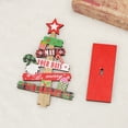 thumbnail image 6 of Frogued Wooden Christmas Tree Detachable DIY Red Star Santa Claus Gift Box Scene Layout Fine Printing Party Decoration Desktop Xmas Tree for Home (Type A), 6 of 13