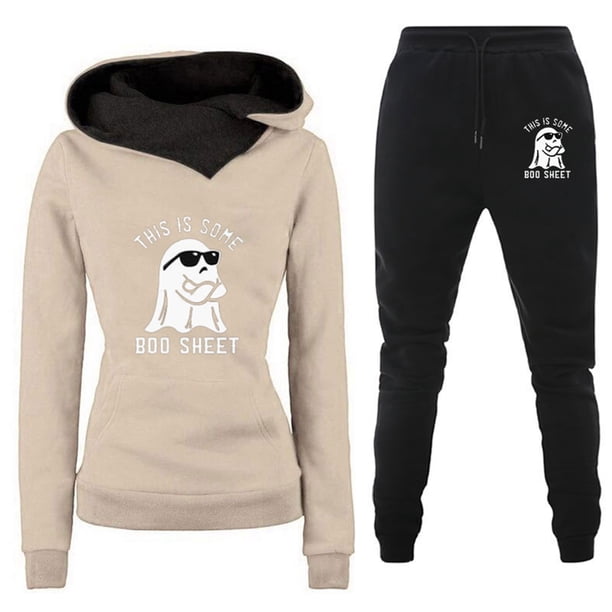 Puntoco Conjuntos de salón de manga de gran tamaño con estampado informal a la moda para mujer, tops y pantalones casuales, trajes de 2 piezas, liquidación Puntoco Puntoco-4946