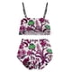 thumbnail image 4 of Bikini de Mujer Trajes de Baño Bikini con Ruffles Conjunto con Sujetador Acolchado Extraíble, Pantalones Cortos de Cintura Alta para la Playa, 4 of 5