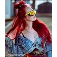 thumbnail image 3 of FEISEDY Oversized Mirror Shield Sport Sunglasses Flat Top One Piece Futuristic Men Women B2522, 3 of 8
