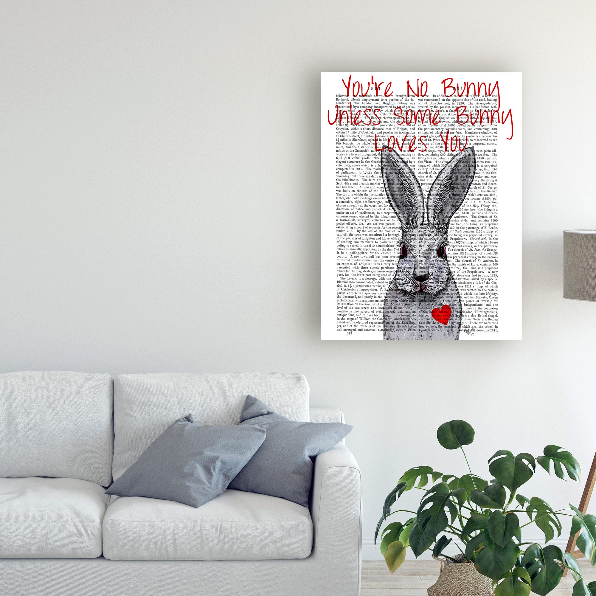 Trademark Fine Art 'Youre No Bunny' Canvas Art by Fab Funky