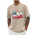 thumbnail image 3 of Vetsdori July 4th Tshirts for men Summer Short Sleeve Pullover Graphic Casual Independence Day Crew Neck,Red White and Blue Mens Tops, 3 of 6
