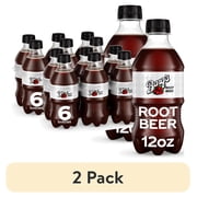 (2 pack) Barq's Root Beer Soda Pop Bottles, 12 fl oz, 6 Pack
