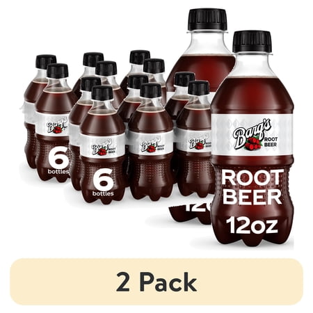 (2 pack) Barq's Root Beer Soda Pop Bottles, 12 fl oz, 6 Pack