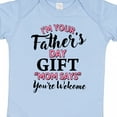 thumbnail image 4 of Inktastic Im Your Fathers Day Mom Says Youre Welcome in Pink Boys or Girls Baby Bodysuit, 4 of 5