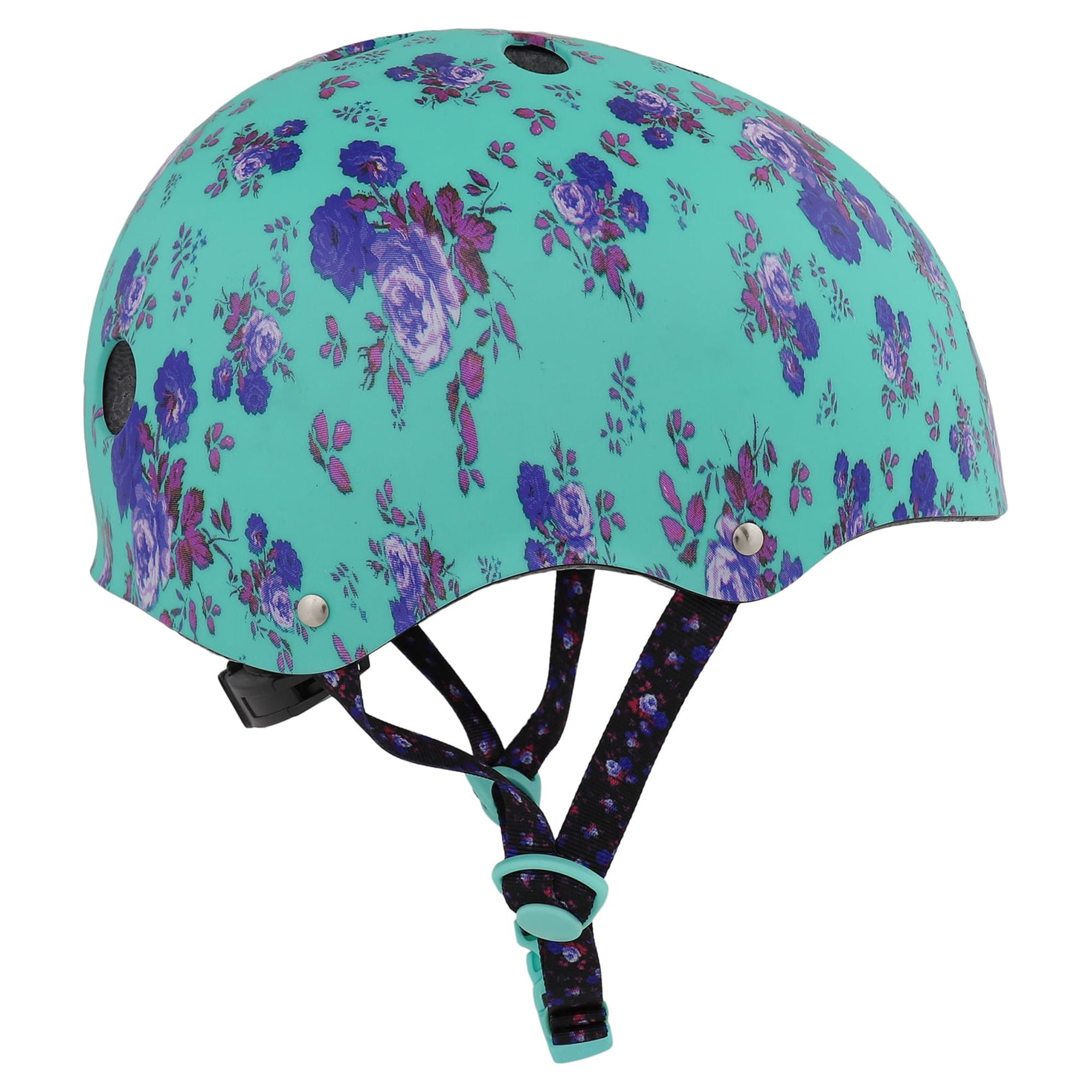 Krash! Fierce Flower Bike Helmet, Mint, Youth 8+ (54-58cm)