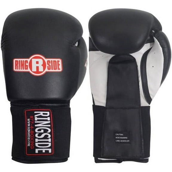 Ringside IMF Techâ„¢ Hook And Loop Sparring Boxing Gloves 16 oz Black
