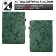 thumbnail image 3 of for iPad Mini 1/2/3/4/5 Tablet Case, PU Leather Embossed Flower Pattern Cover with Multi-Angle Flip Stand & Card Slots Protective Cover for iPad Mini 1/2/3/4/5 Case, Green, 3 of 6
