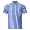 thumbnail image 4 of Mens Soft T Shirts Athletic Shirt Men T Shirts for Man 2025 Trendy Stripes Mens Shirts Dress Vintage Shirts Short Sleeve Cotton Linen Comfy Loose Fit, 4 of 7
