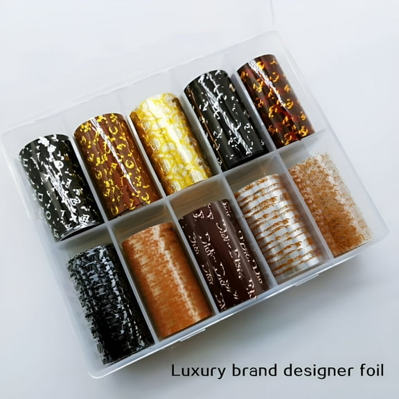 RAGUPEL Nail Art Transfer Foils for Transfer Paper Stickers Sliders Adhesive Nails Wraps DIY Water Marble Nail Decorations