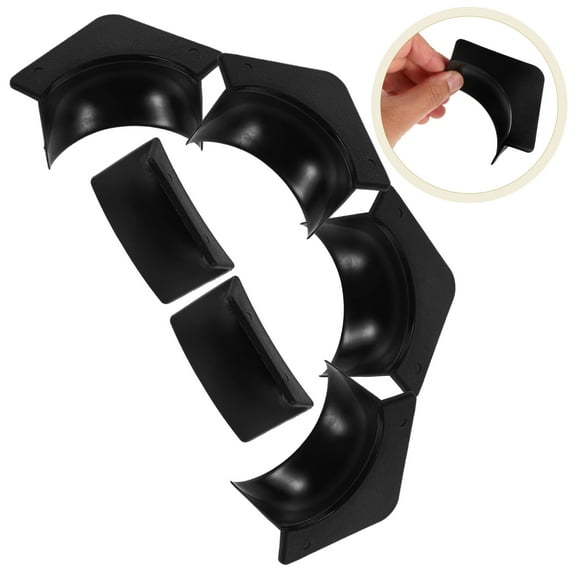 WHAMVOX 2 Sets Pool Table Corner Caps Black Plastic for Family Bonding and Home Use