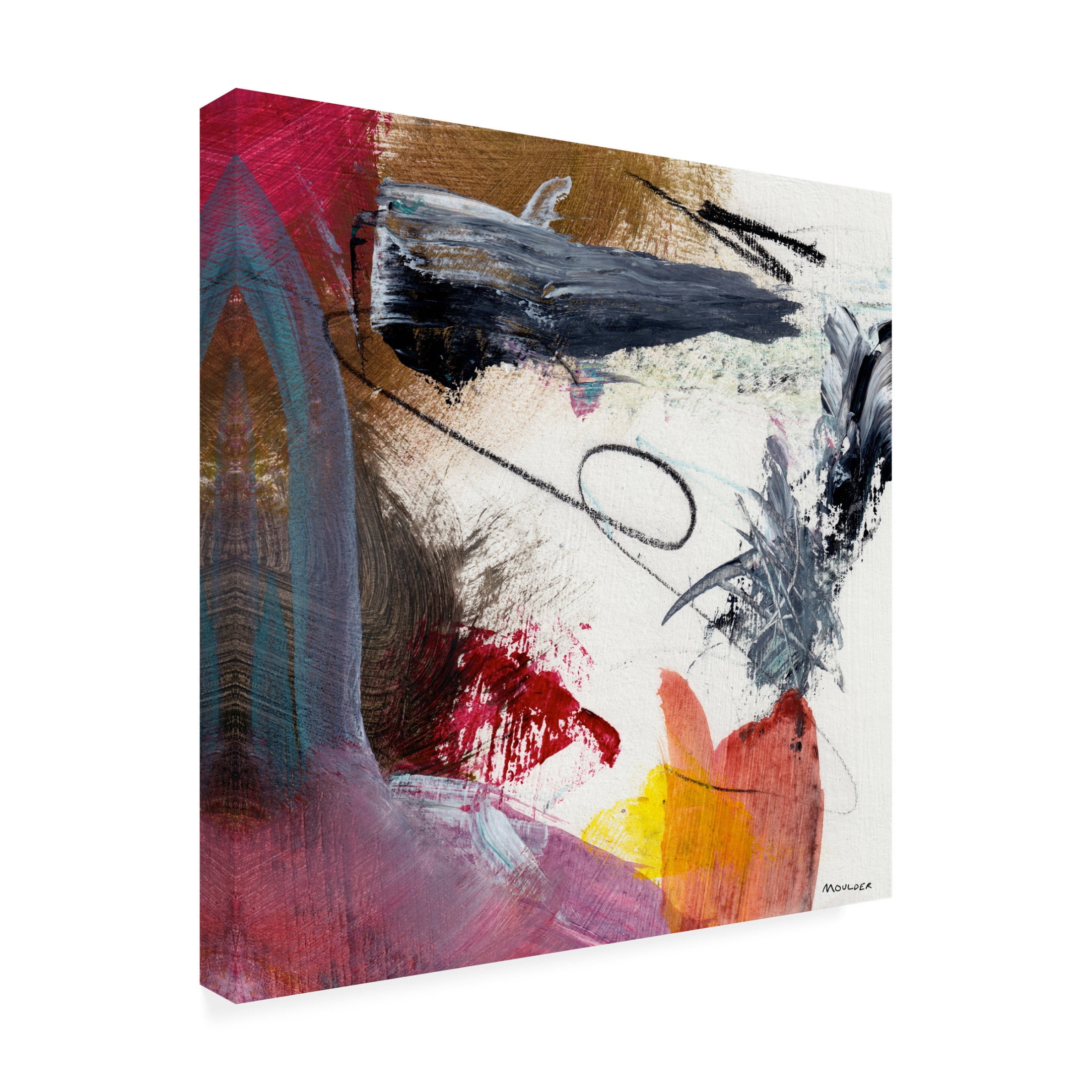 Canvas Wall Art - Kim Moulder 'Discordant Melody' Wall Art for Living Room, Bedroom, or Office Décor by Trademark Fine Art - 24 x 24 Inches