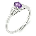thumbnail image 2 of Bague en Argent Sterling 925 Rhodié avec Améthyste, 2 of 2