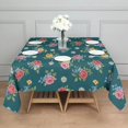 thumbnail image 3 of Pioneer Flower Floral Print Pattern Square Tablecloth, Waterproof Wipeable Spillproof Washable Table Cover for Home Kitchen Party Decor, 52"x52", 3 of 6
