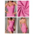thumbnail image 3 of Pink Halter Neck Backless Bandage Mini Dress With Tummy Control, 3 of 30