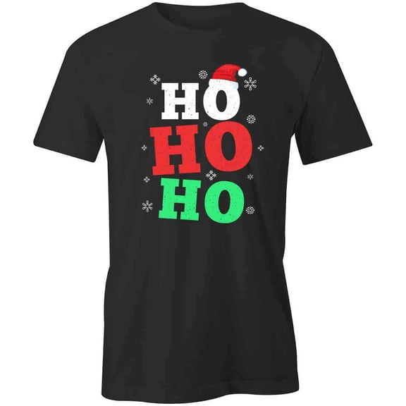 Ho Ho Ho T-Shirt | Christmas Holiday Black Tee Gift