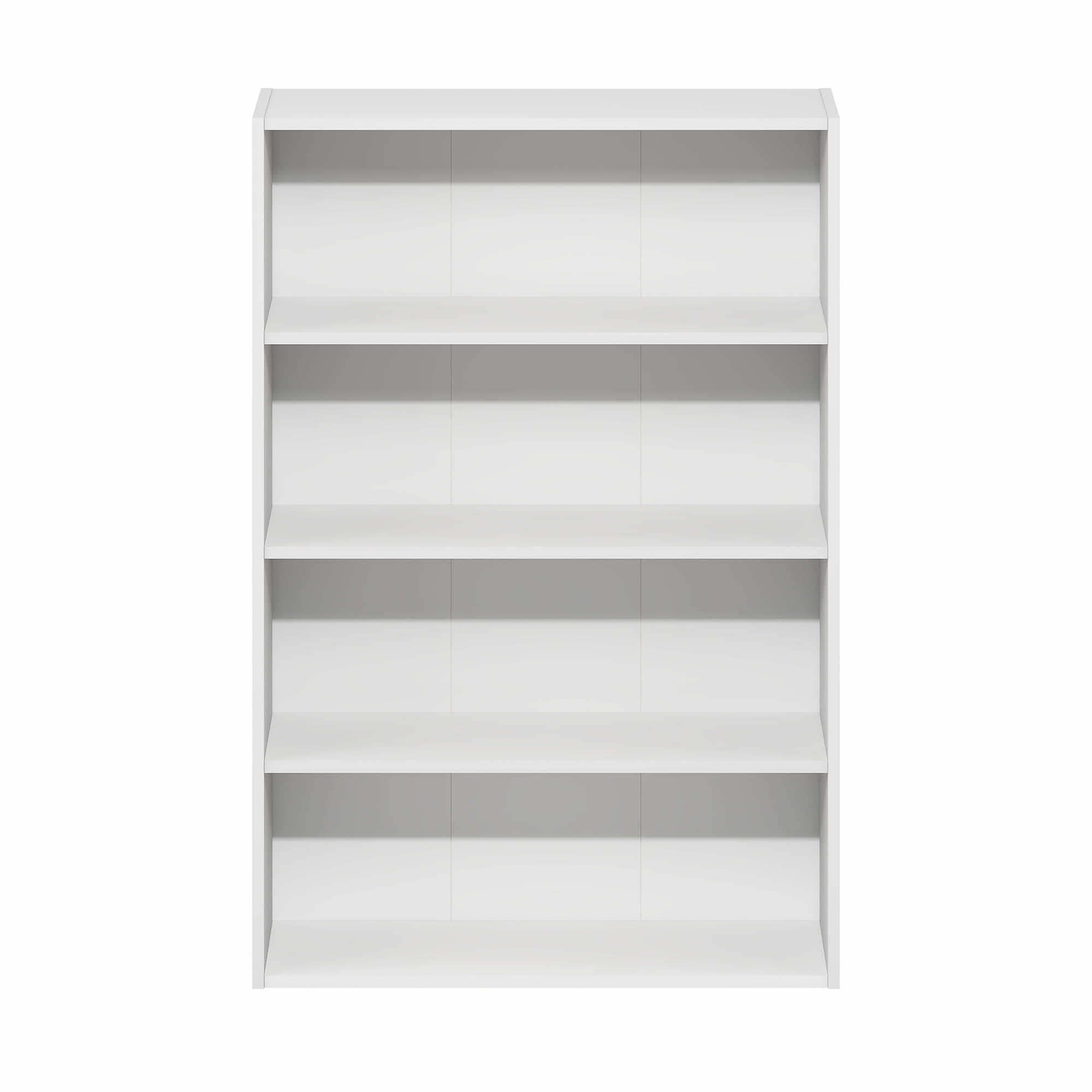 Furinno Basic 4-Tier Open Shelf Bookcase, Bookshelf, Storage Organizer, 6 x 24 x 35, White