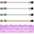 thumbnail image 4 of Mumup 4 Pieces Rhinestones Cat Collars Breakaway Cat Collar with Bell Bling Pet Accessories with Soft Velvet, 4 of 7