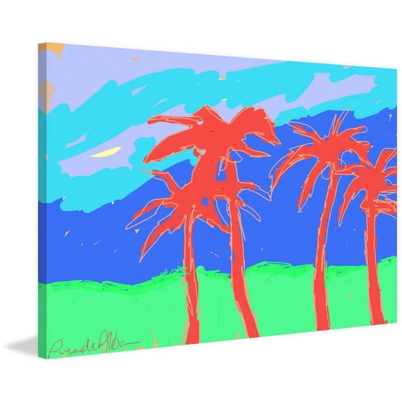 Marmont Hill "California Palms" by Arthur Pina Painting Print on Wrapped Canvas