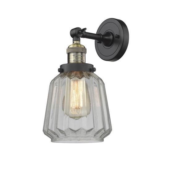 Innovations 1-LT Vintage LED Chatham 6" Sconce - Black Antique Brass - 203-BAB-G142-LED