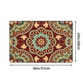 thumbnail image 5 of PUREYAH Front Door Mat Indoor Entrance, Non-Slip Washable Abstract Persian Blue Flower Decorative Rug Carpet for Bedroom Living Room Bathroom 36"x24", 5 of 8