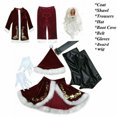 thumbnail image 5 of Traje de Papá Noel de terciopelo de lujo para Navidad, disfraz de adulto para hombre, guantes, chal, sombrero, blusa, cinturón, funda para pies y guantes, cosplay de alta calidad, 5 of 5