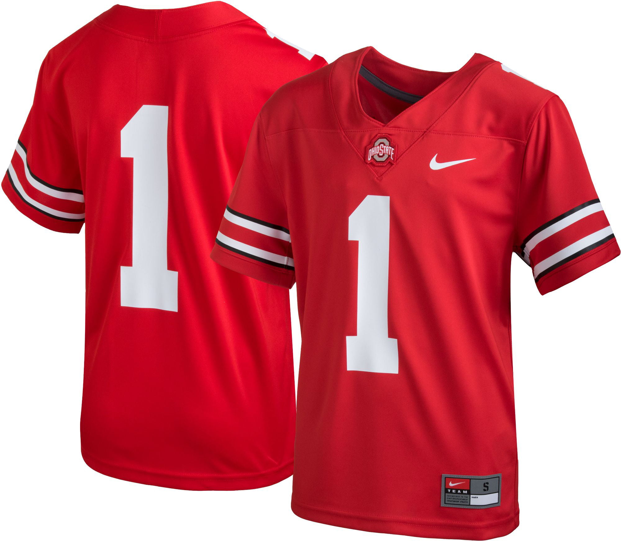 Nike Youth Ohio State Buckeyes #1 Scarlet Replica Football Jersey ...