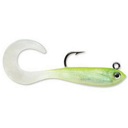 Storm WildEye Curl Tail Minnow 02 Fishing Lure 2 1/16oz Shiner Chartreuse 3pcs