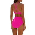 thumbnail image 4 of Oplxuo High Waisted Bikini Sets for Women Tummy Control Swimsuits 2 Piece Sexy Modest Mesh Bathing Suit 2026, 4 of 5