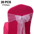 thumbnail image 2 of 20 piezas de Organza para silla, lazo decorativo, lazos, fajas para recepción de boda, eventos, decoración de banquetes, 2 of 5