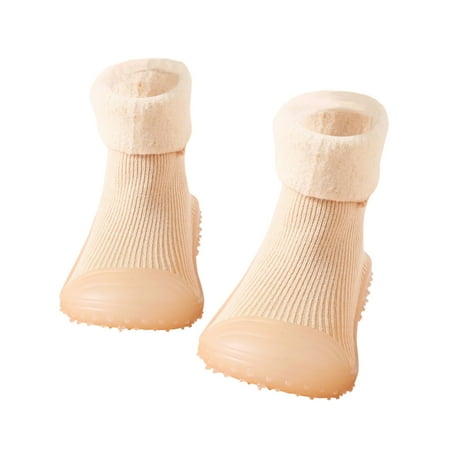 

Baby Socks Shoes Soft Soles Spring And Winter Walking Early Education Baby Snow Shoes Socks Solid Color Shoes for Boys