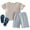 Blue, variant on LYHaoo Girls Skirt Sets Girls Outfits Set Summer Casual Toddler Kids Clothes Heart Print T Shirt Striped Shorts Air Conditioning Outfit For Daily Wear For 1 8 Years Old Sizes 3-4 Years(Blue)