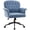 Blue, variant on Office Desk Chair, Soft Fabric Cozy Desk Chair with Wheels and Arms, Modern Upholstered High Back Wide Seat Vanity Chair for Bedroom Living Room Makeup (Dark Grey)