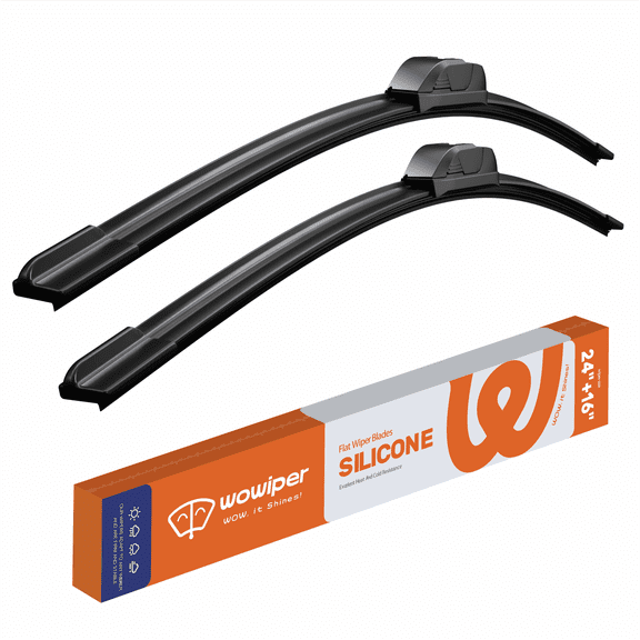 WOWIPER Silicone Isolate Water Repellency Windshield Wipers All-Season Conventional Car Wiper Blades - 24" 16"