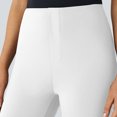 thumbnail image 4 of Pantalones ajustados de color liso para mujer: pantalones elásticos de poliéster y spandex, diseño informal y versátil, 4 of 8