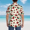 thumbnail image 4 of Logiee Rose Flowers Print Mens Hawaiian Shirts,Loose-Fit Short Sleeve Button Down Tropical Aloha Beach Shirt,Summer Vacation Wedding Tops,Medium, 4 of 7