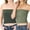 ARMY GREEN/LT OLIVE, variant on "Women Strapless Pleated Solid Colors Smocked Bandeau Sexy Tube Crop Tops (NAVY, Small)"
