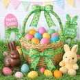 thumbnail image 5 of Easter Decorative Wired Ribbons 1 Rolls 180 In Bunny Egg DIY Assorted Fabric Ribbons for Wreaths, Present Wrapping, Bow Decoration, 5 of 6