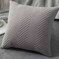 thumbnail image 7 of HomeDM Throw Pillow Covers 17.7x17.7 Inch, Gray Soft Textured Striped Boho Pillow Covers, Decorative Couch Pillow Covers for Home Decor Sofa Living Room Bed, 7 of 7