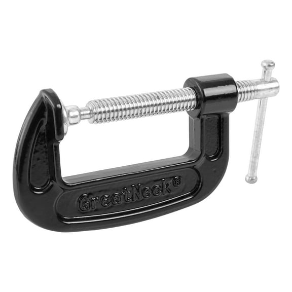 GreatNeck Cast Iron C-Clamp, Black, 3 inch