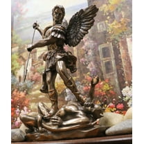 Ebros Saint Archangel Michael Piercing Lucifer With Spear Decor Figurine 10.25"H