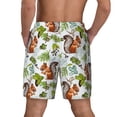 thumbnail image 2 of Lsque Mens Swim Trunks Mosaic Forest Squirrel Pattern - Bathing Suit Compression Liner - Beach Swim Shorts Swimwear - (S-3XL) - Stretch Quick Dry -XX-Large, 2 of 9