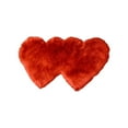 thumbnail image 2 of Anhility Double Heart Faux Fur Rug Super Soft Fluffy Shaggy Carpet Area Mats Rugs Girls Bedroom Sofa Home Decorative Floor Carpet (Red, 27.55x13.77 in), 2 of 6
