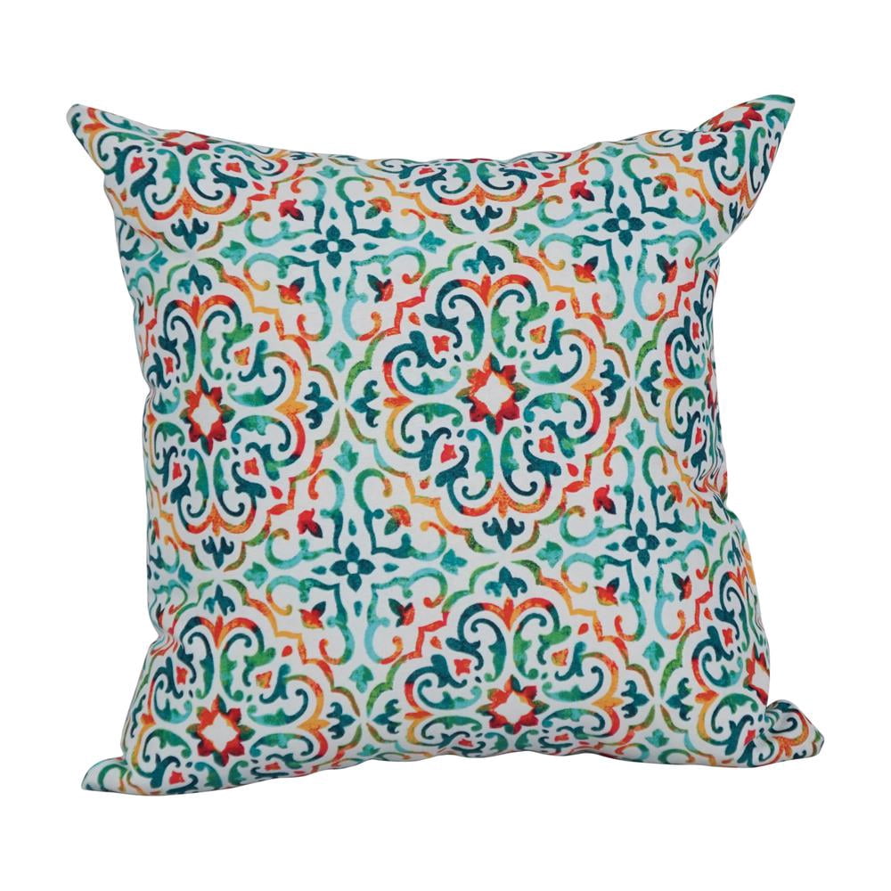Blazing Needles Square Outdoor Throw Pillow, 17", Reina Opal 2 Count