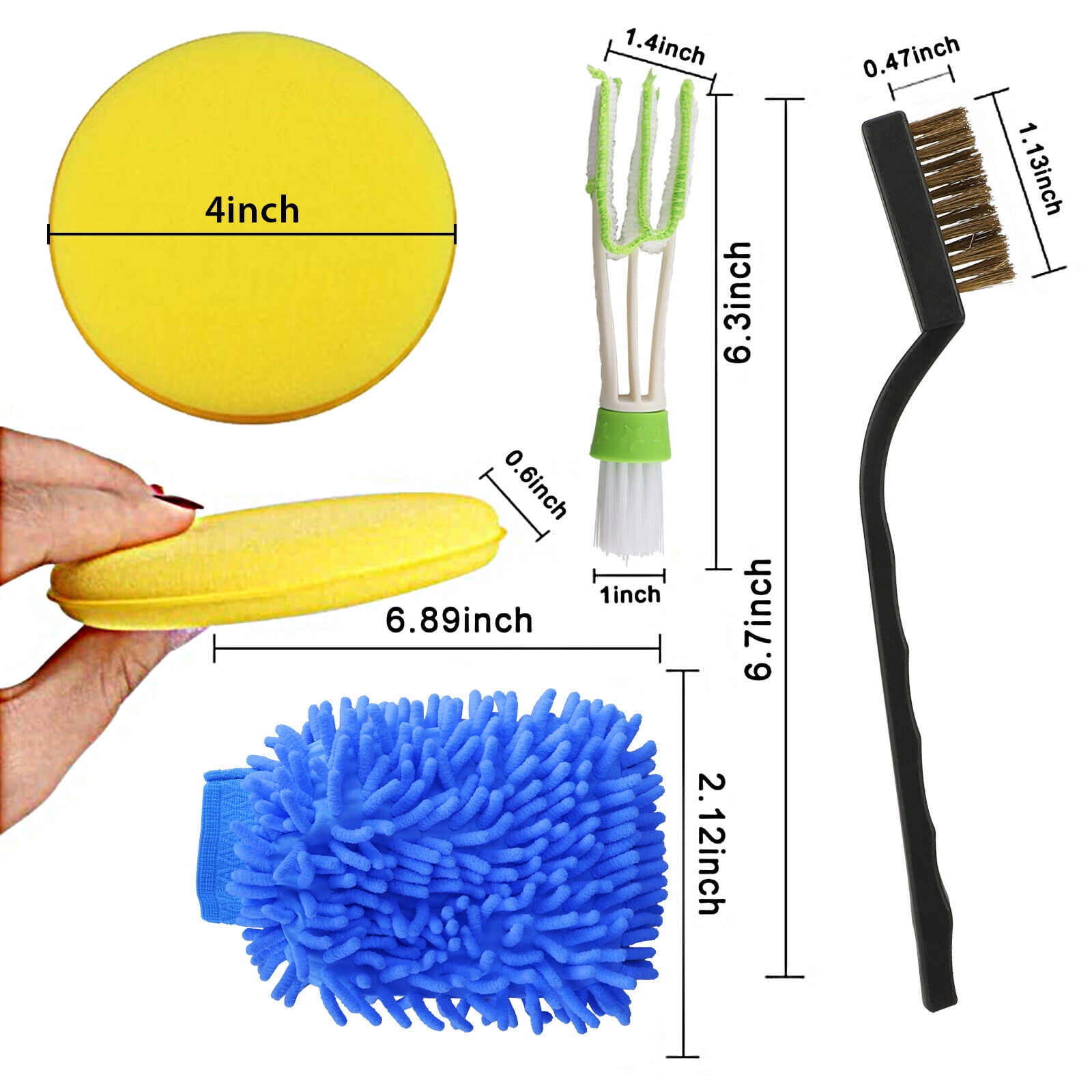 EIMELI 13PCS Car Detailing Cleaning Kit Engine Auto Detailing Brush Wash for Wheel Clean Set