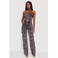 thumbnail image 2 of Women's Acid Wash Strapless Button Front Utility Jumpsuit, 2 of 4