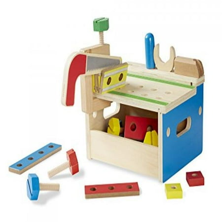 Melissa Doug Hammer And Saw Tool Bench Wooden Building Set 32