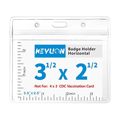 Only Holders, 8 Pcs Vertical ID Badge Holders Sealable Waterproof Clear Plastic Holder Plastic Single Layer Thickness 0.4mm Thicker 60% Than Standard 0.25mm 