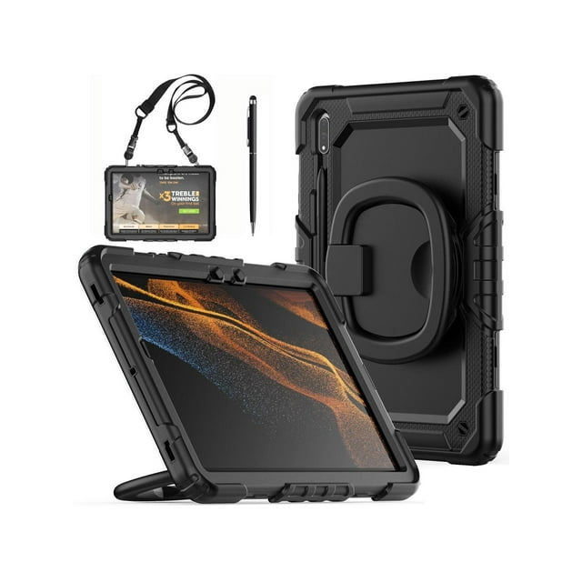 Case for Samsung Galaxy Tab S8 11 inch 2022 / S7 11 Inch 2020 Protective Cover with Screen Protector Pen Holder Hand/Shoulder Strap Stylus Pen